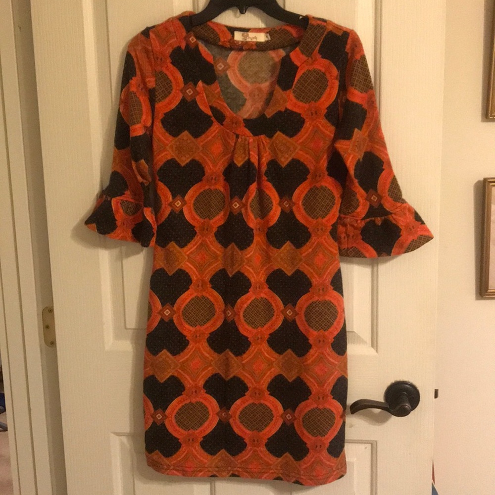 Aryeh orange and black dress